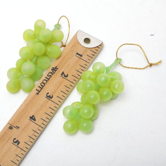 Artificial Mini Grape Clusters Green Rubber Ornament Holiday Fall Tree Wreath x2 - Picture 2 of 6